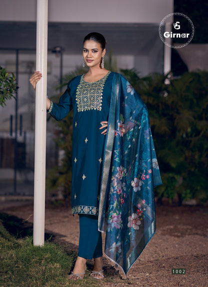 Bhrithi Vol 1 Girnar Vertican Readymade Pant Style Suits Wholesale Rate