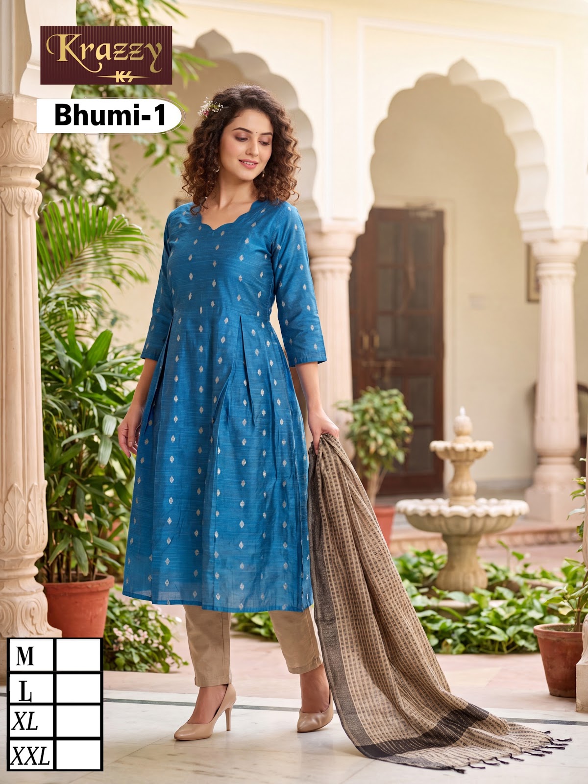 Bhumi Krazzy Kanha Raw Silk Readymade Anarkali Suits Supplier Gujarat
