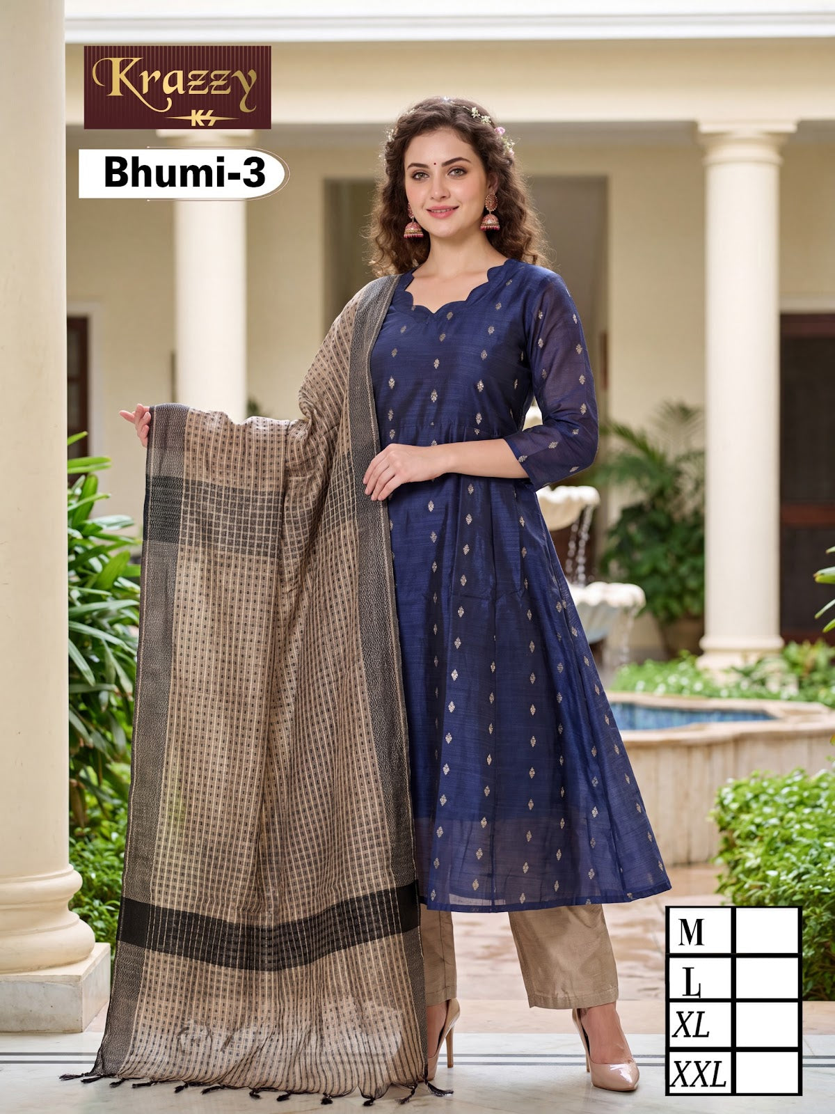 Bhumi Krazzy Kanha Raw Silk Readymade Anarkali Suits Supplier Gujarat