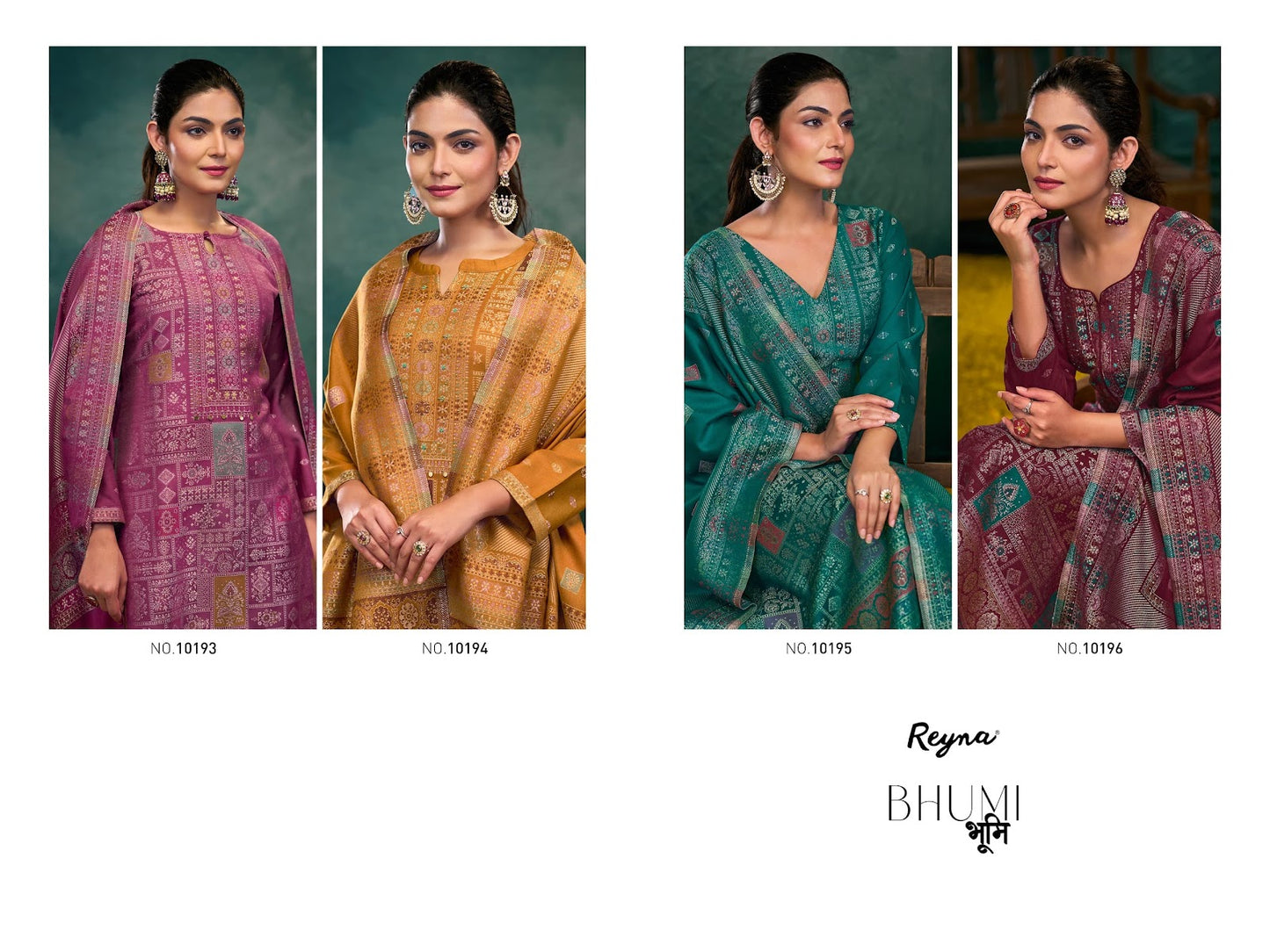Bhumi Reyna Jacquard Pashmina Suits Wholesale Rate