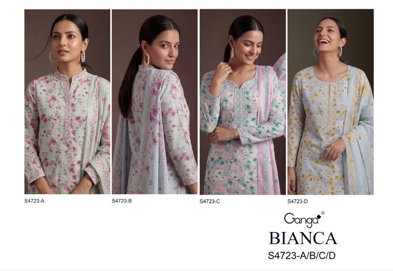 Bianca 4723 Ganga Premium Cotton Pant Style Suits Supplier