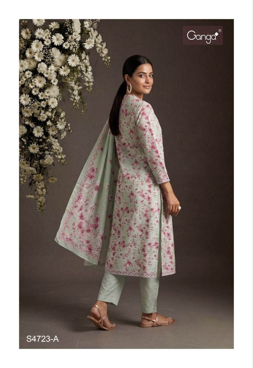 Bianca 4723 Ganga Premium Cotton Pant Style Suits Supplier