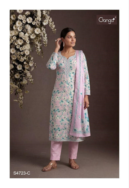 Bianca 4723 Ganga Premium Cotton Pant Style Suits Supplier