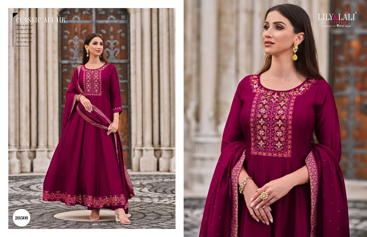 Bibbojaan Lily Lali Vichitra Silk Readymade Anarkali Suits Exporter Gujarat