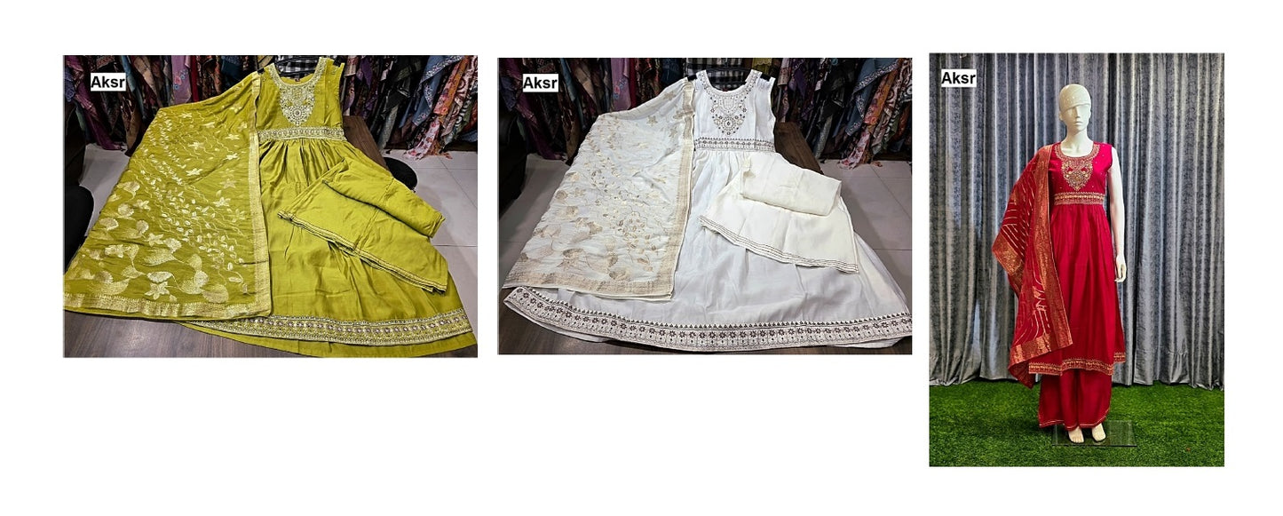 Big Flair 0708 Aksr Roman Silk Readymade Plazzo Style Suits Supplier Ahmedabad