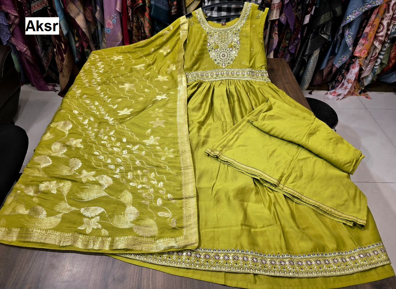 Big Flair 0708 Aksr Roman Silk Readymade Plazzo Style Suits Supplier Ahmedabad