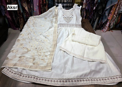 Big Flair 0708 Aksr Roman Silk Readymade Plazzo Style Suits Supplier Ahmedabad