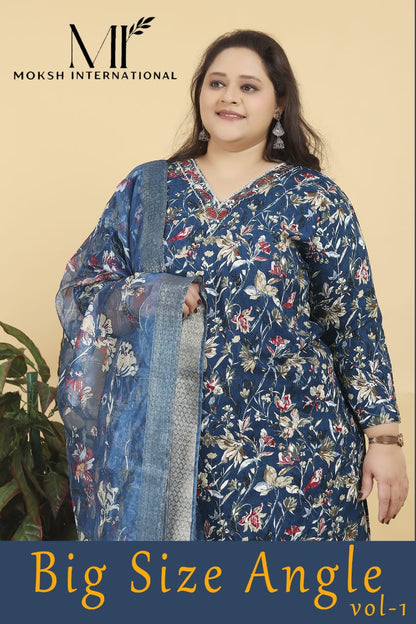 Big Size Angle Vol 1 Moksh Viscose Readymade Suits Wholesale Price