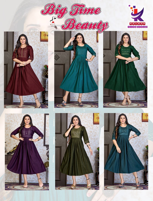 Big Time Beauty Mlm Kalash Lifestyle Anarkali Kurtis Wholesale Rate