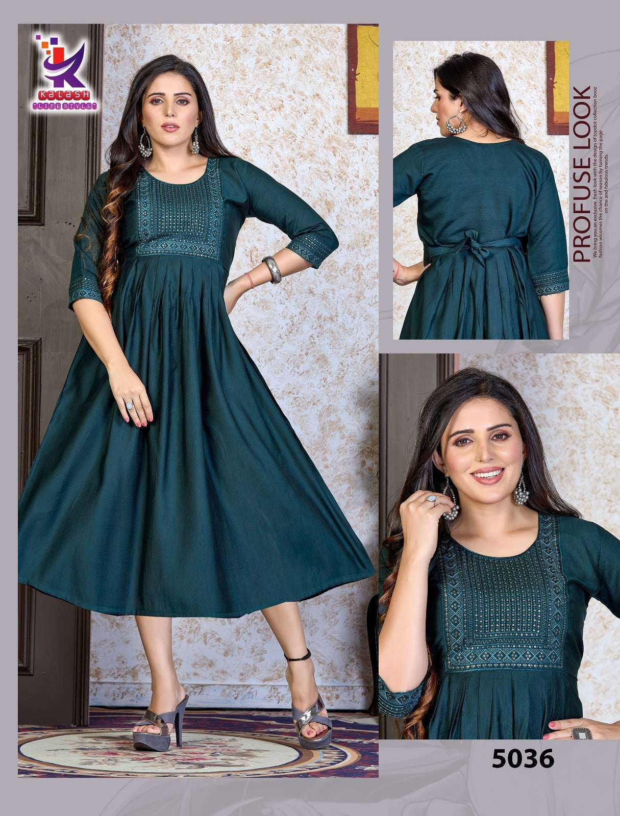 Big Time Beauty Mlm Kalash Lifestyle Anarkali Kurtis Wholesale Rate