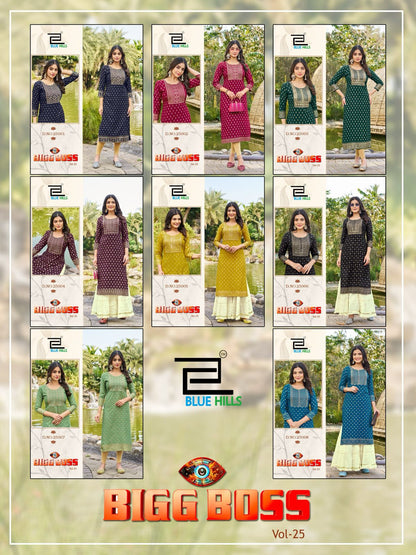 Bigg Boss Vol 25 Blue Hills Rayon 14Kg Kurtis Manufacturer India