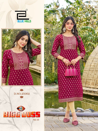 Bigg Boss Vol 25 Blue Hills Rayon 14Kg Kurtis Manufacturer India
