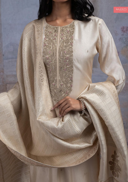 Bilaafi Naariti Silk Jacquard Pant Style Suits Exporter Gujarat