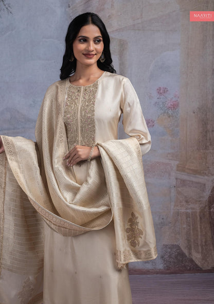 Bilaafi Naariti Silk Jacquard Pant Style Suits Exporter Gujarat