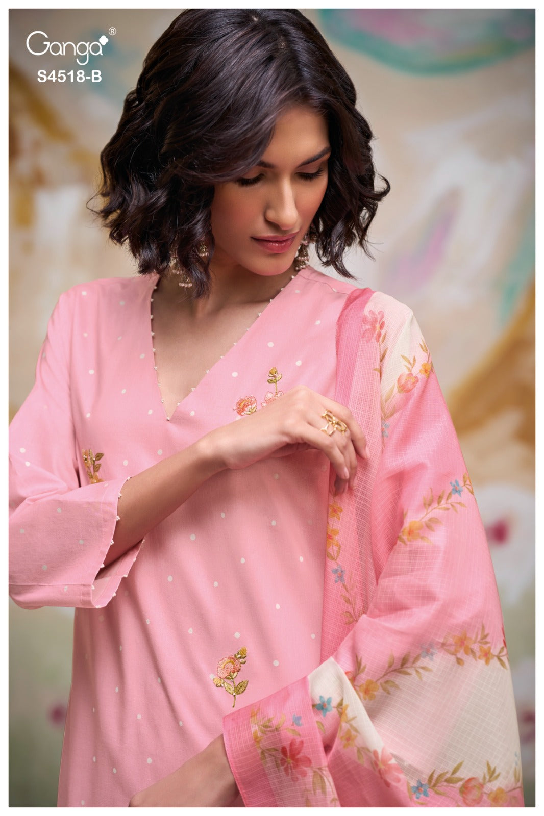 Billie 4518 Ganga Cotton Plazzo Style Suits Manufacturer India