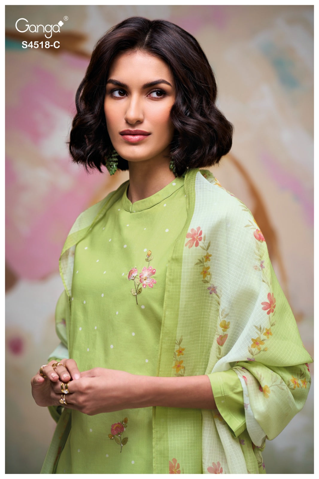 Billie 4518 Ganga Cotton Plazzo Style Suits Manufacturer India