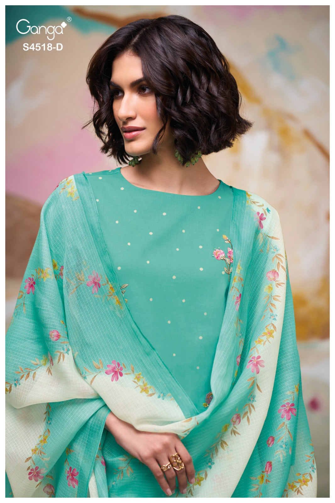 Billie 4518 Ganga Cotton Plazzo Style Suits Manufacturer India