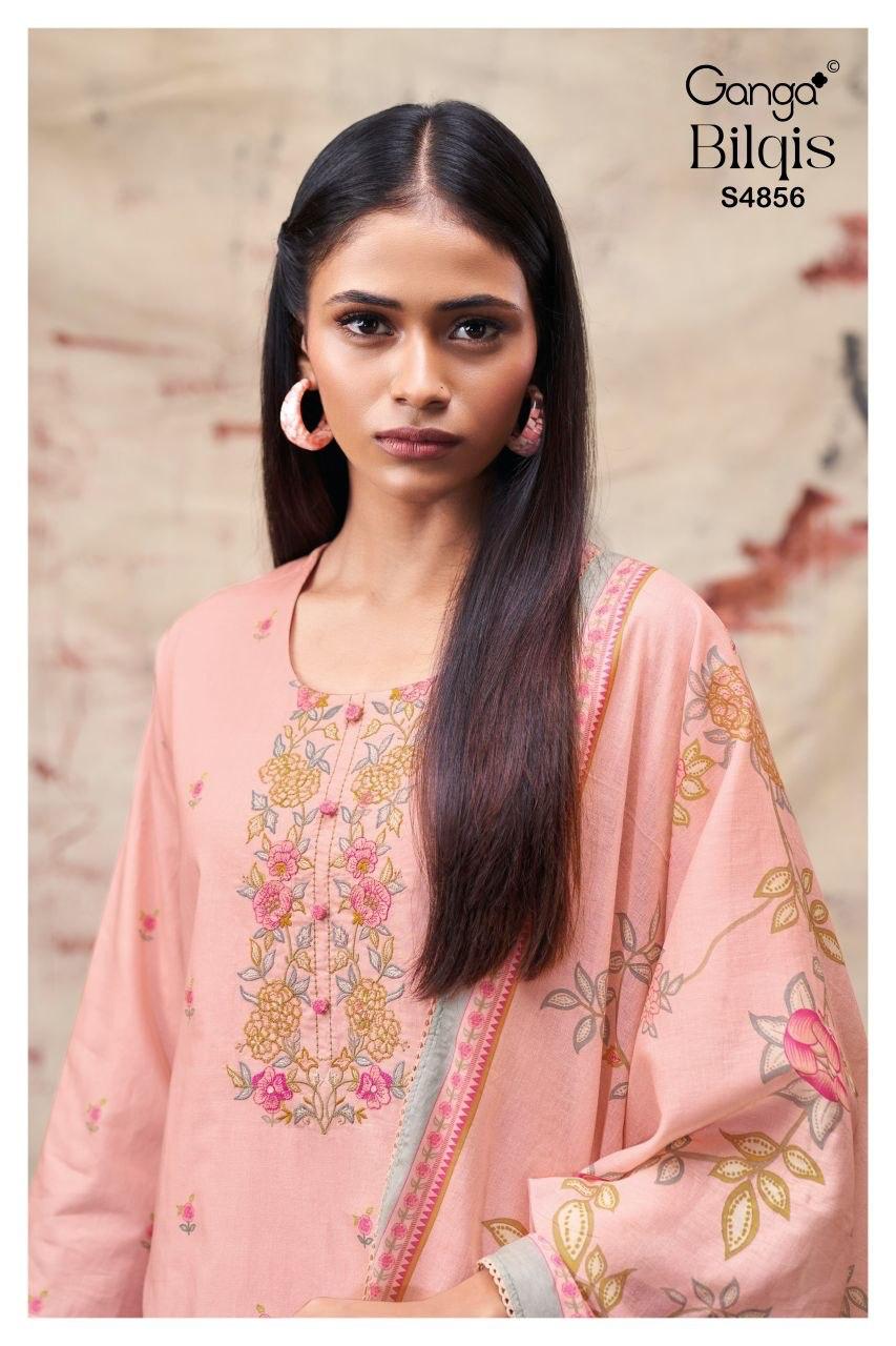 Bilqis S4856 Ganga Cotton Pant Style Suits Wholesaler India