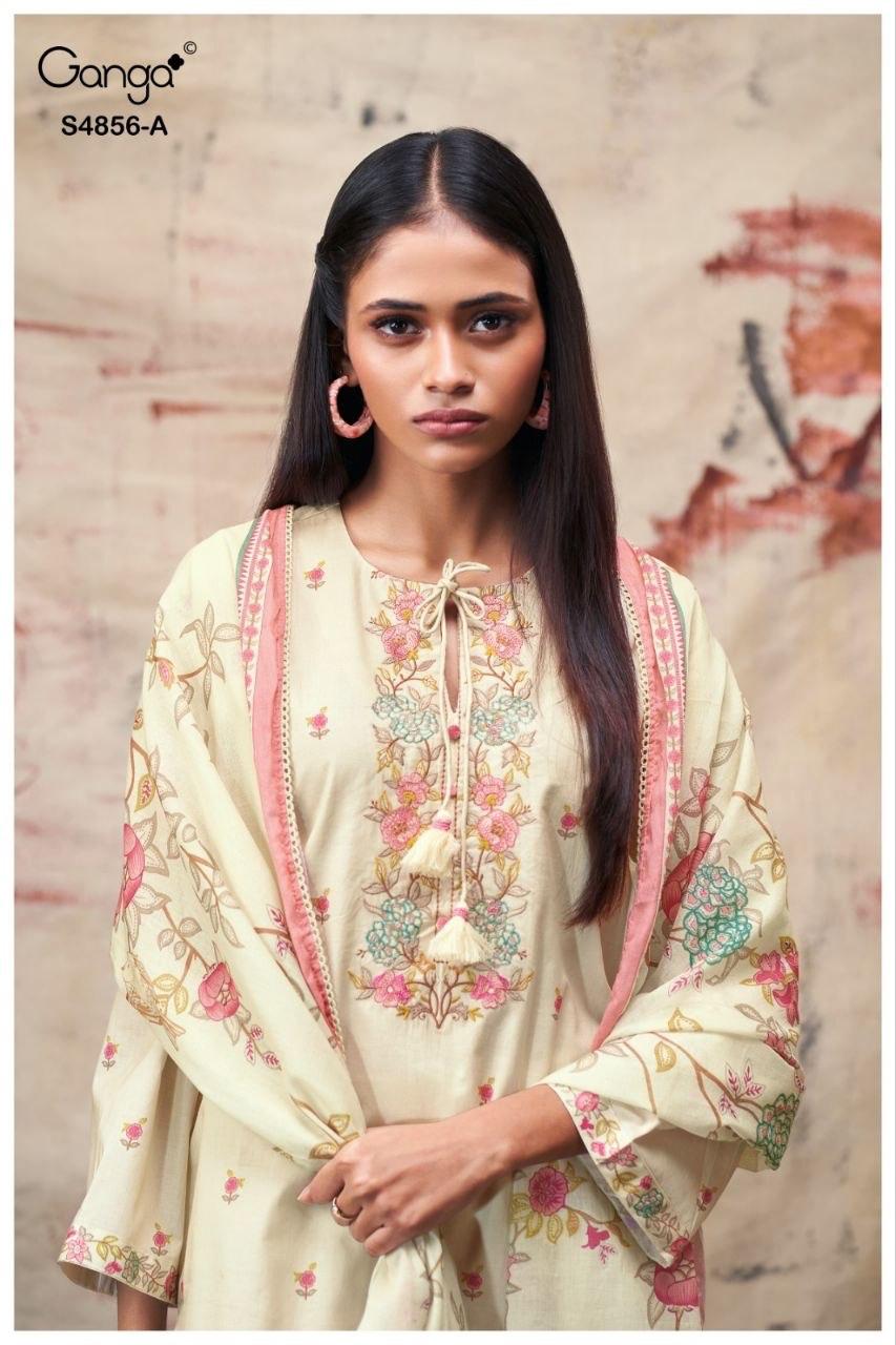 Bilqis S4856 Ganga Cotton Pant Style Suits Wholesaler India