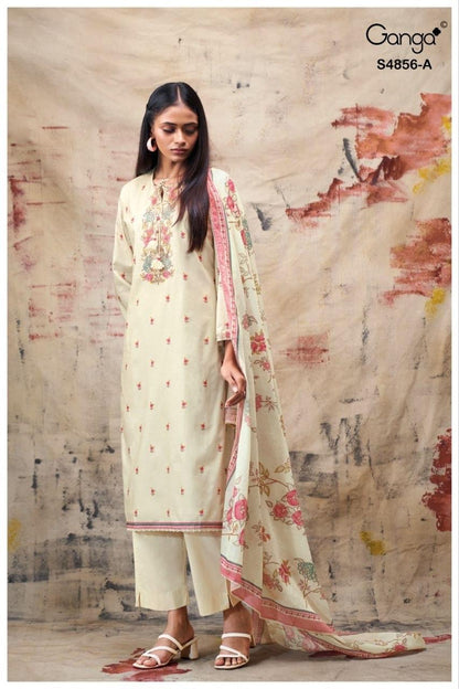 Bilqis S4856 Ganga Cotton Pant Style Suits Wholesaler India