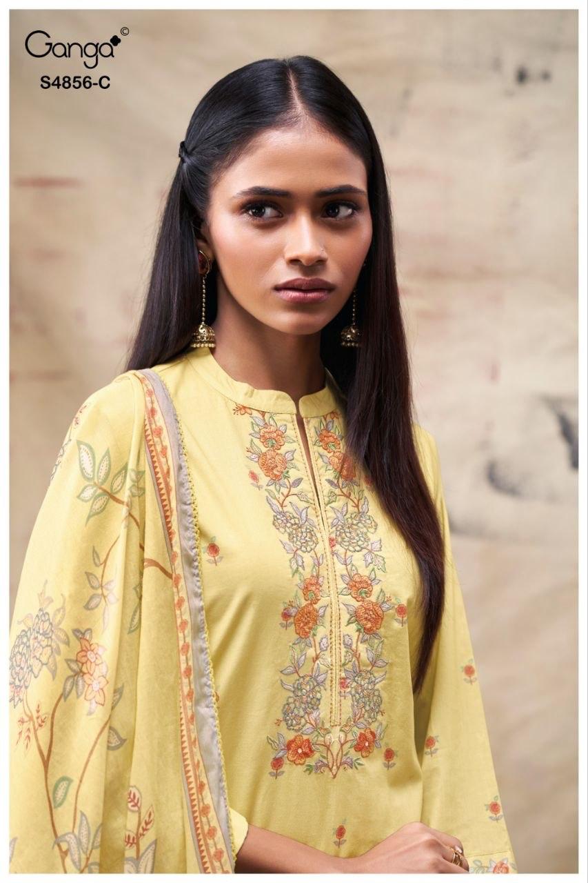Bilqis S4856 Ganga Cotton Pant Style Suits Wholesaler India