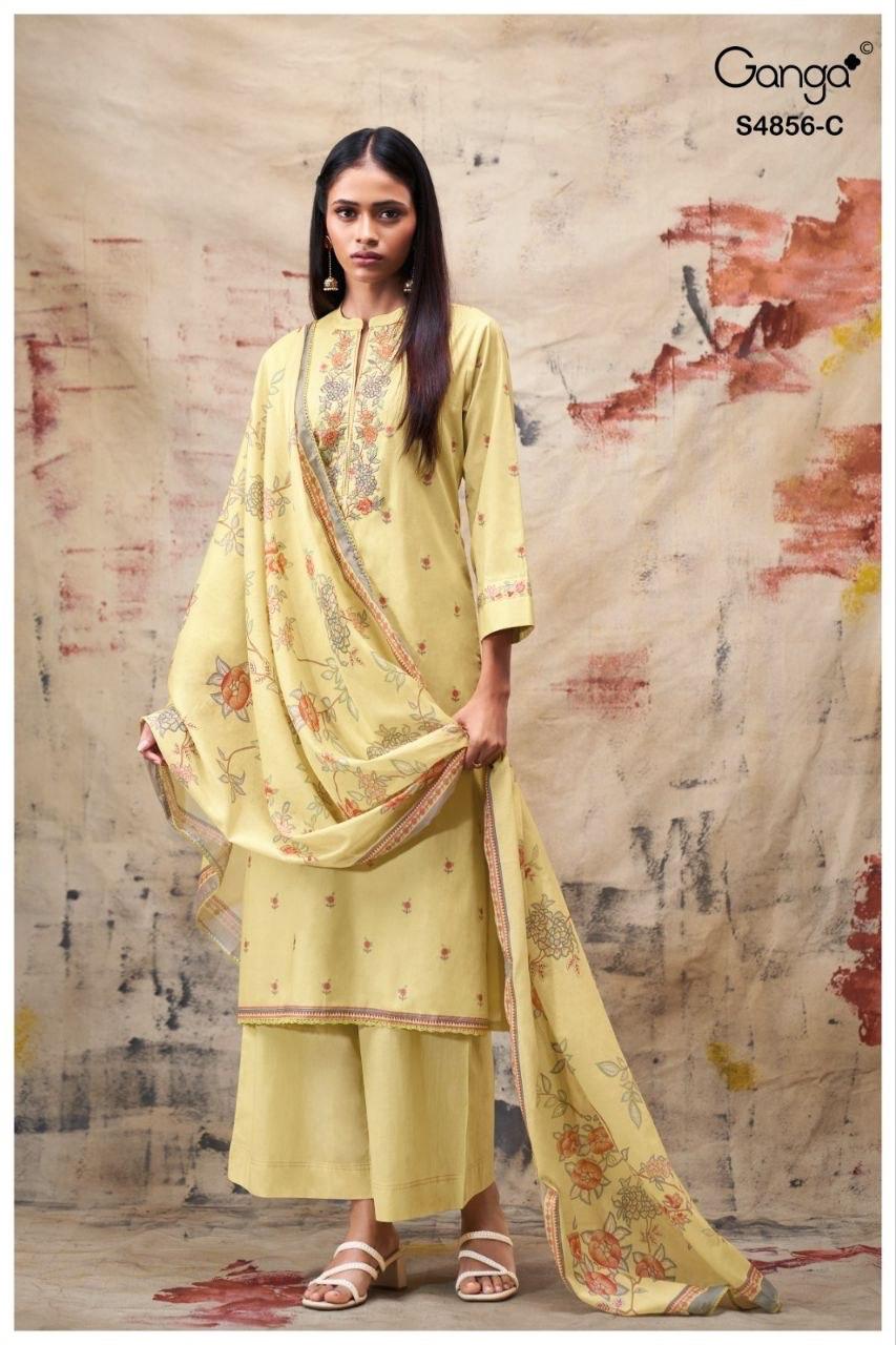 Bilqis S4856 Ganga Cotton Pant Style Suits Wholesaler India