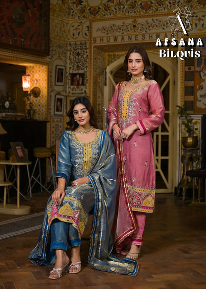 Bilquis Afsana Simmer Pakistani Readymade Suits Supplier
