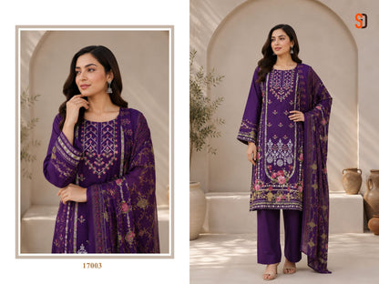 Bin Saeed Vol 17 Shraddha Designer Cotton Karachi Salwar Suits Exporter Gujarat