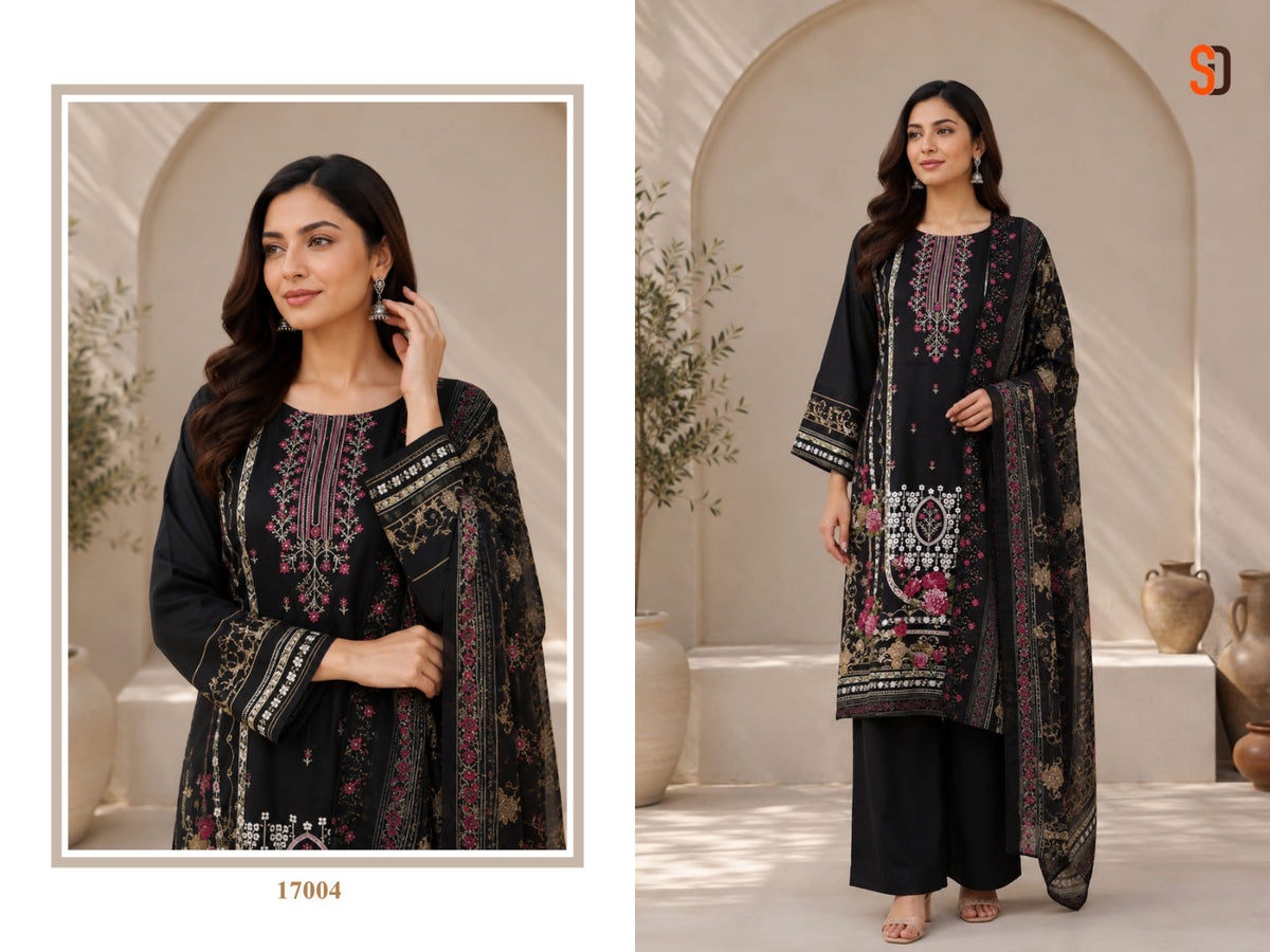 Bin Saeed Vol 17 Shraddha Designer Cotton Karachi Salwar Suits Exporter Gujarat