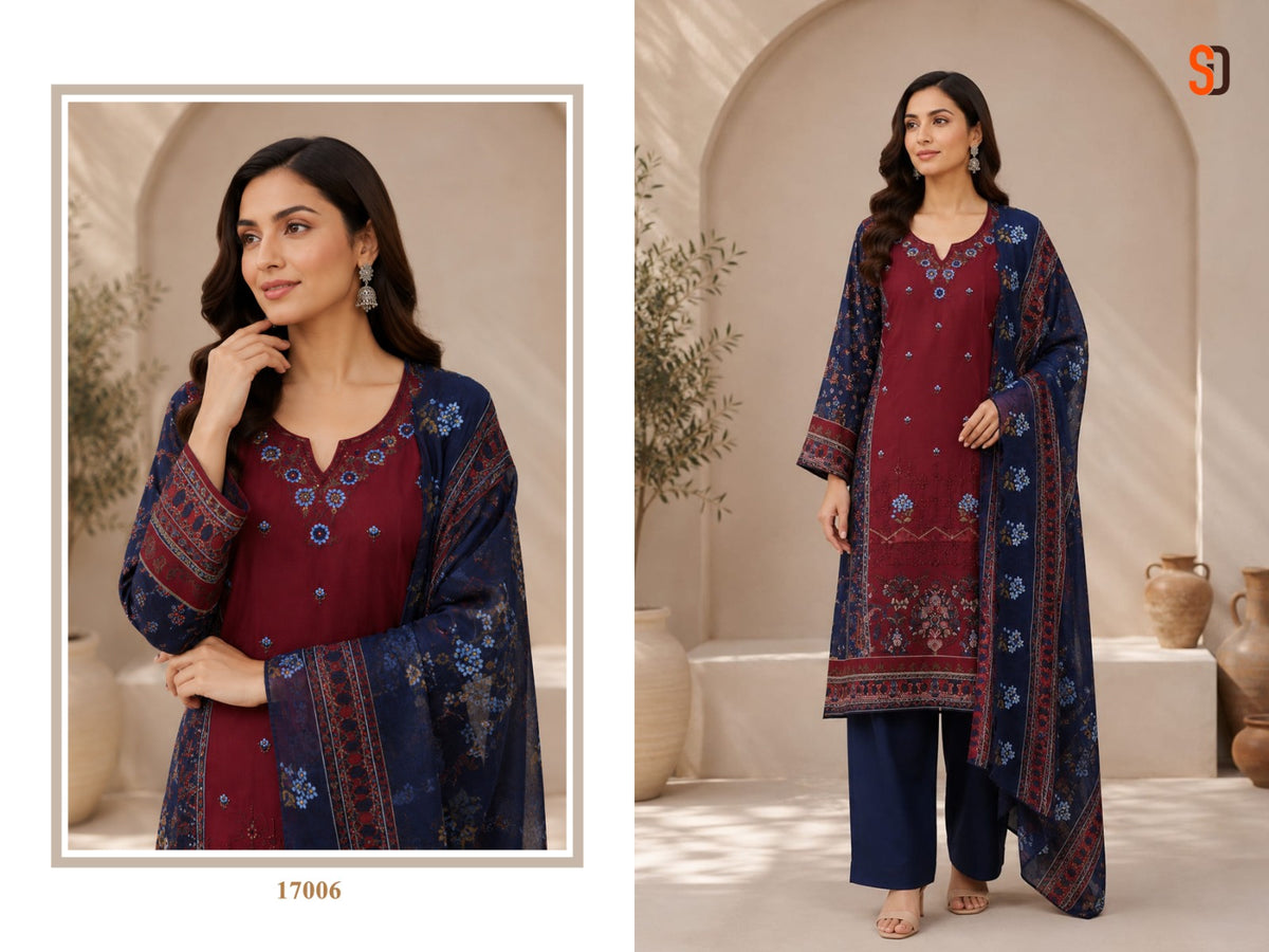 Bin Saeed Vol 17 Shraddha Designer Cotton Karachi Salwar Suits Exporter Gujarat