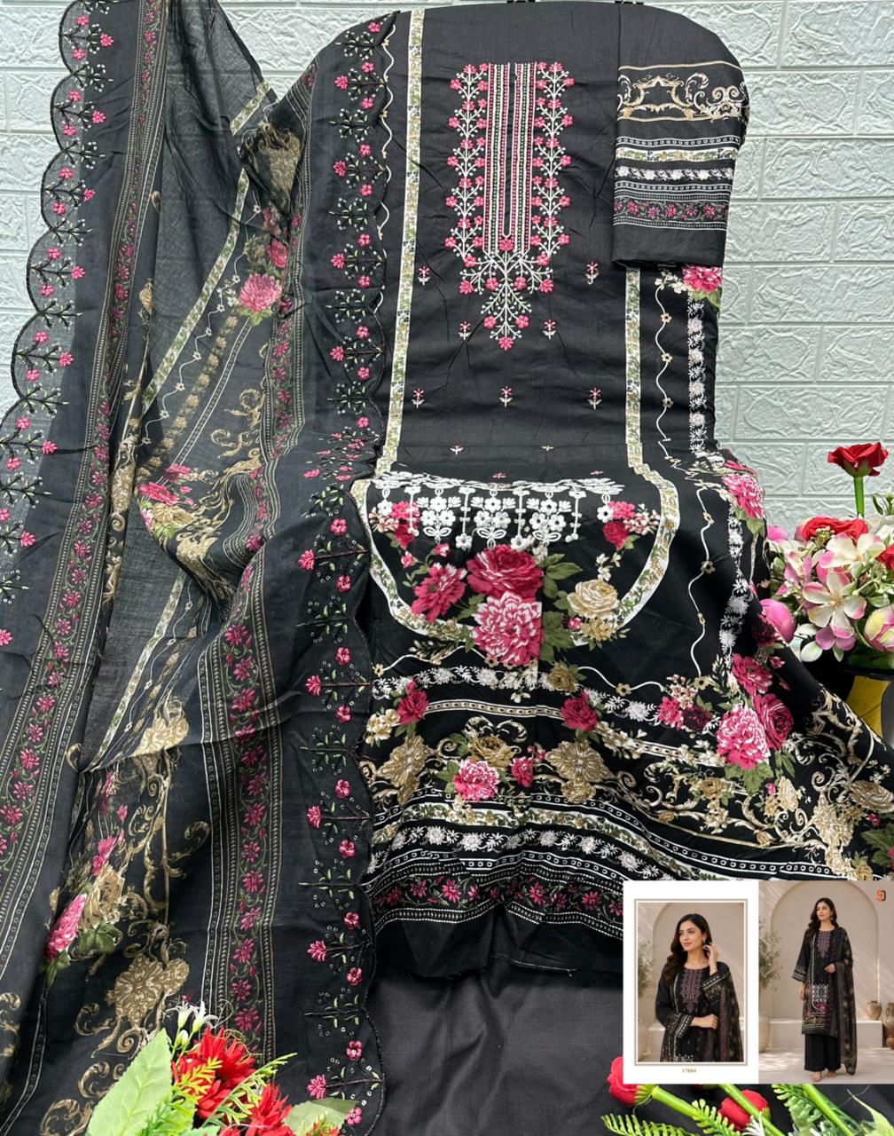 Bin Saeed Vol 17 Shraddha Designer Cotton Karachi Salwar Suits Exporter Gujarat