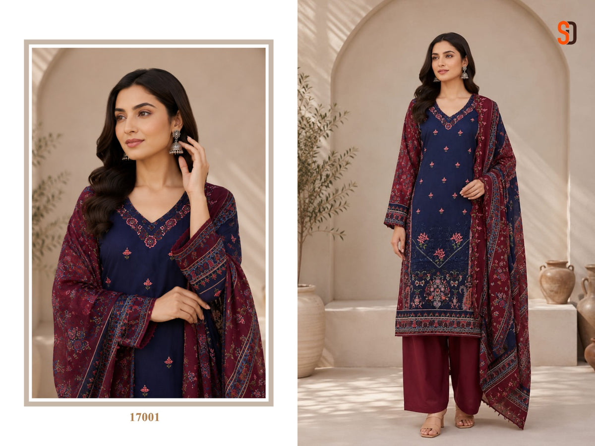 Bin Saeed Vol 17 Shraddha Designer Cotton Karachi Salwar Suits Exporter Gujarat