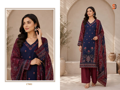 Bin Saeed Vol 17 Shraddha Designer Cotton Karachi Salwar Suits Exporter Gujarat