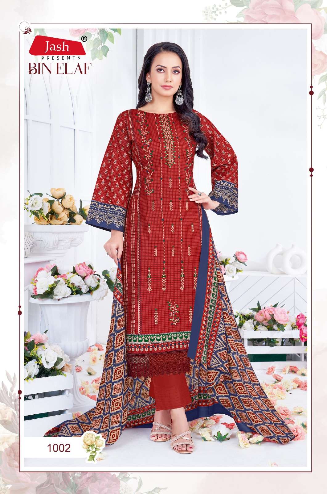 Bin Elaf Vol 1 Jash Lawn Karachi Salwar Suits Wholesaler Gujarat