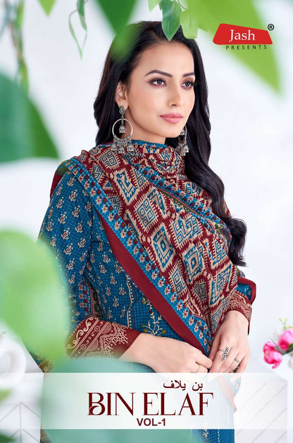 Bin Elaf Vol 1 Jash Lawn Karachi Salwar Suits Wholesaler Gujarat