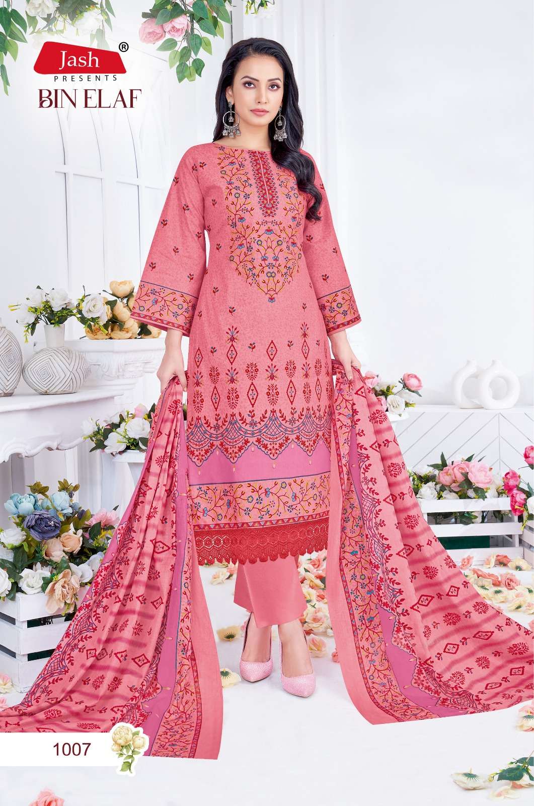 Bin Elaf Vol 1 Jash Lawn Karachi Salwar Suits Wholesaler Gujarat