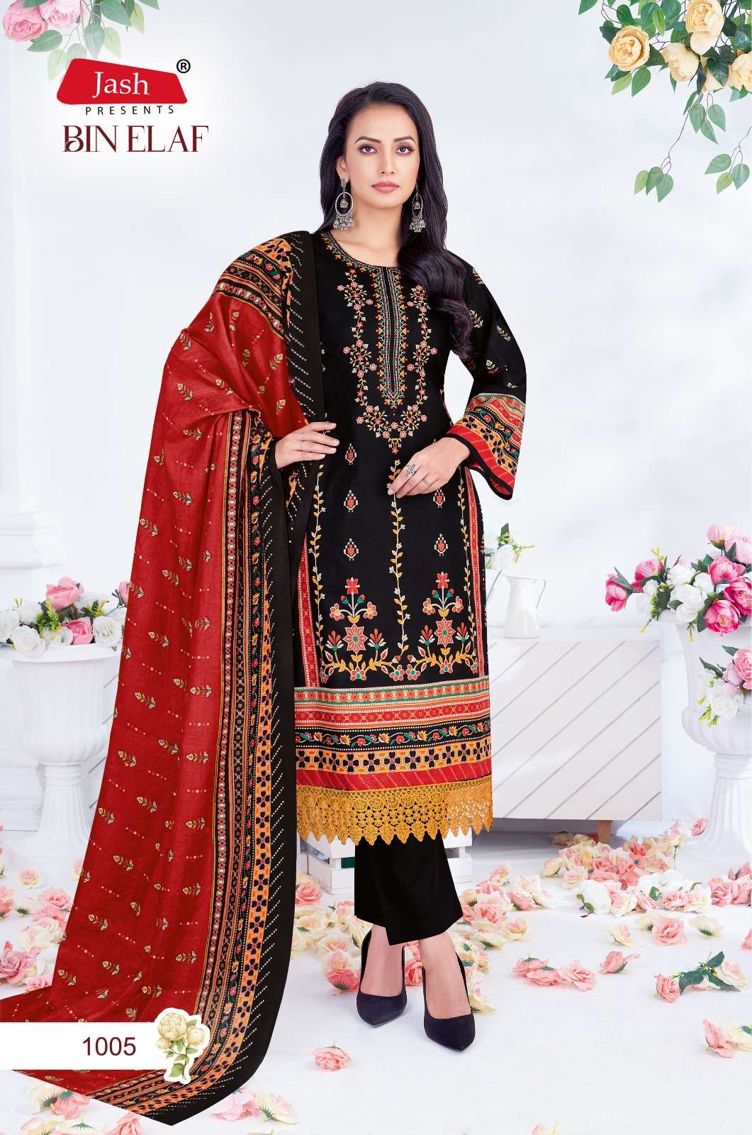 Bin Elaf Vol 1 Jash Lawn Karachi Salwar Suits Wholesaler Gujarat