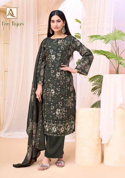 Bin Ilyas Alok Cambric Cotton Karachi Salwar Suits Supplier