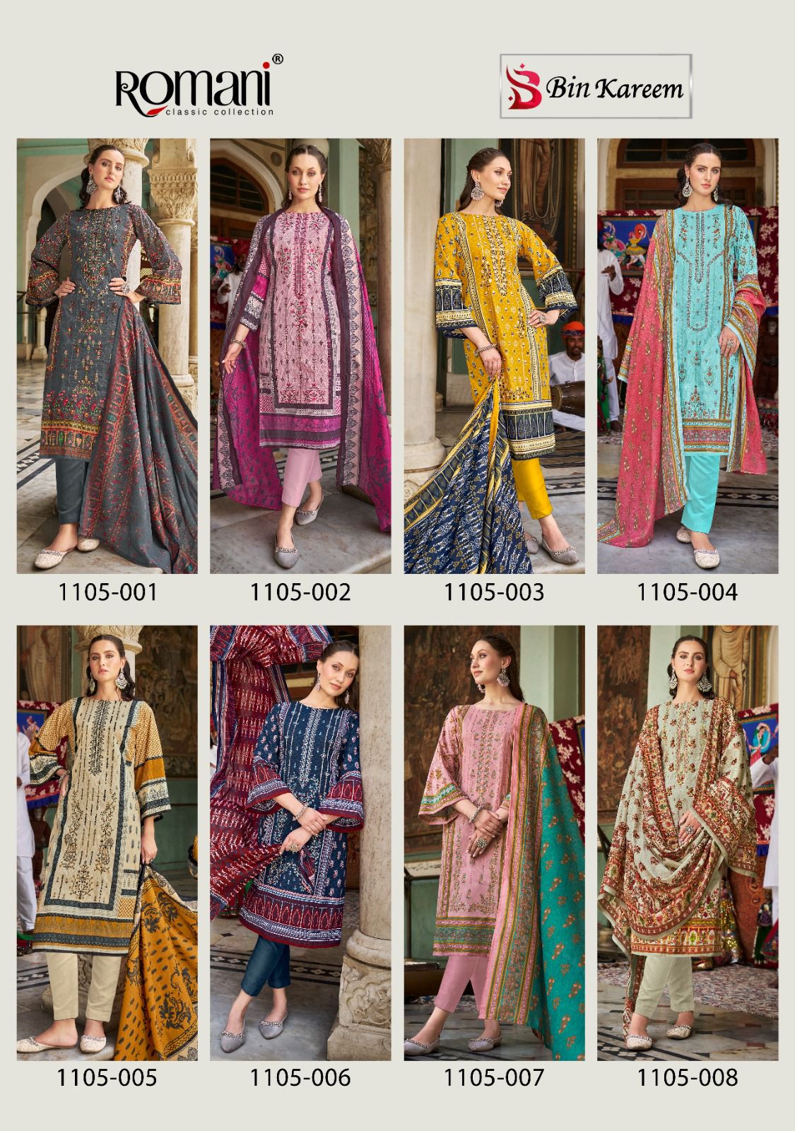 Bin Kareem Romani Cotton Karachi Salwar Suits Wholesaler Gujarat