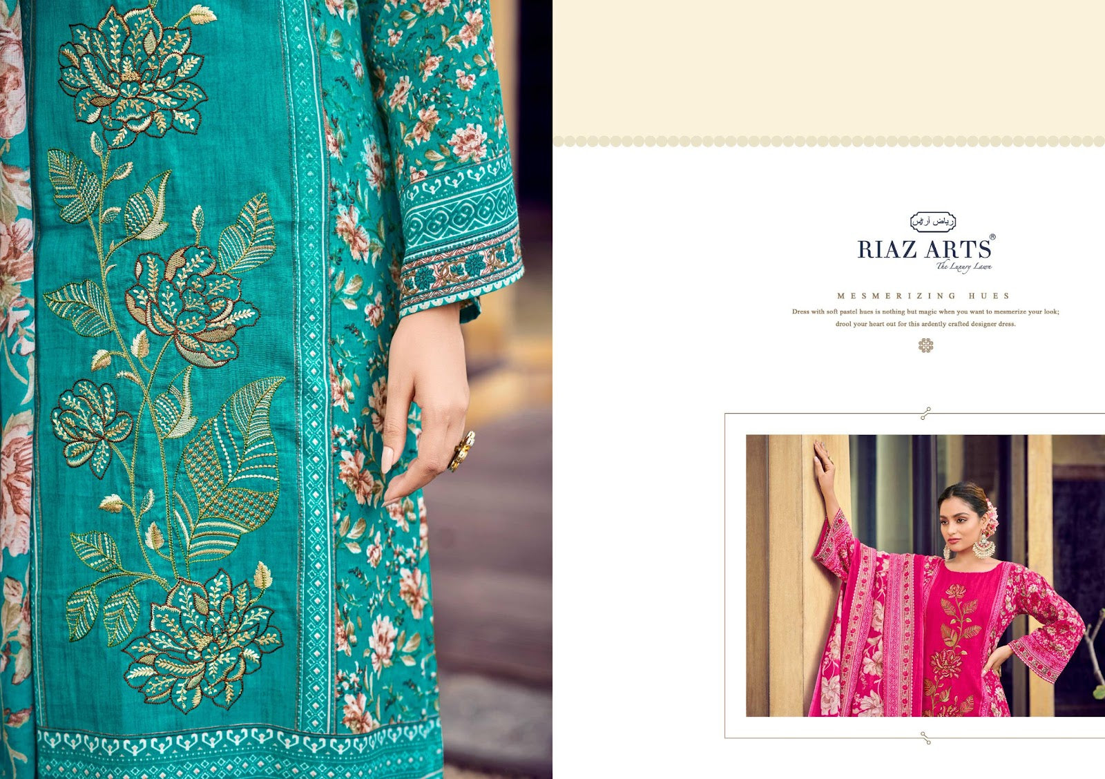 Bin Saeed 10 Riaz Art Cotton Karachi Salwar Suits Manufacturer Gujarat