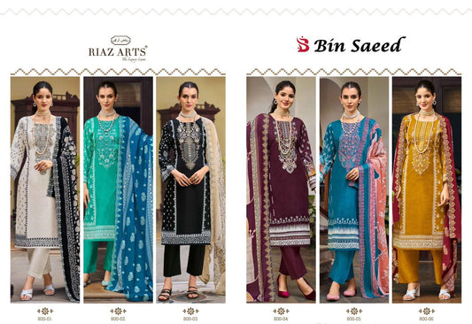 Bin Saeed 11 Riaz Art Cotton Karachi Salwar Suits Manufacturer