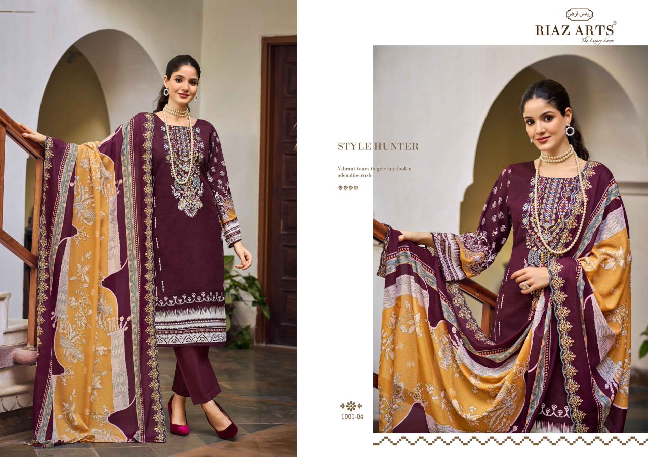 Bin Saeed 11 Riaz Art Cotton Karachi Salwar Suits Manufacturer