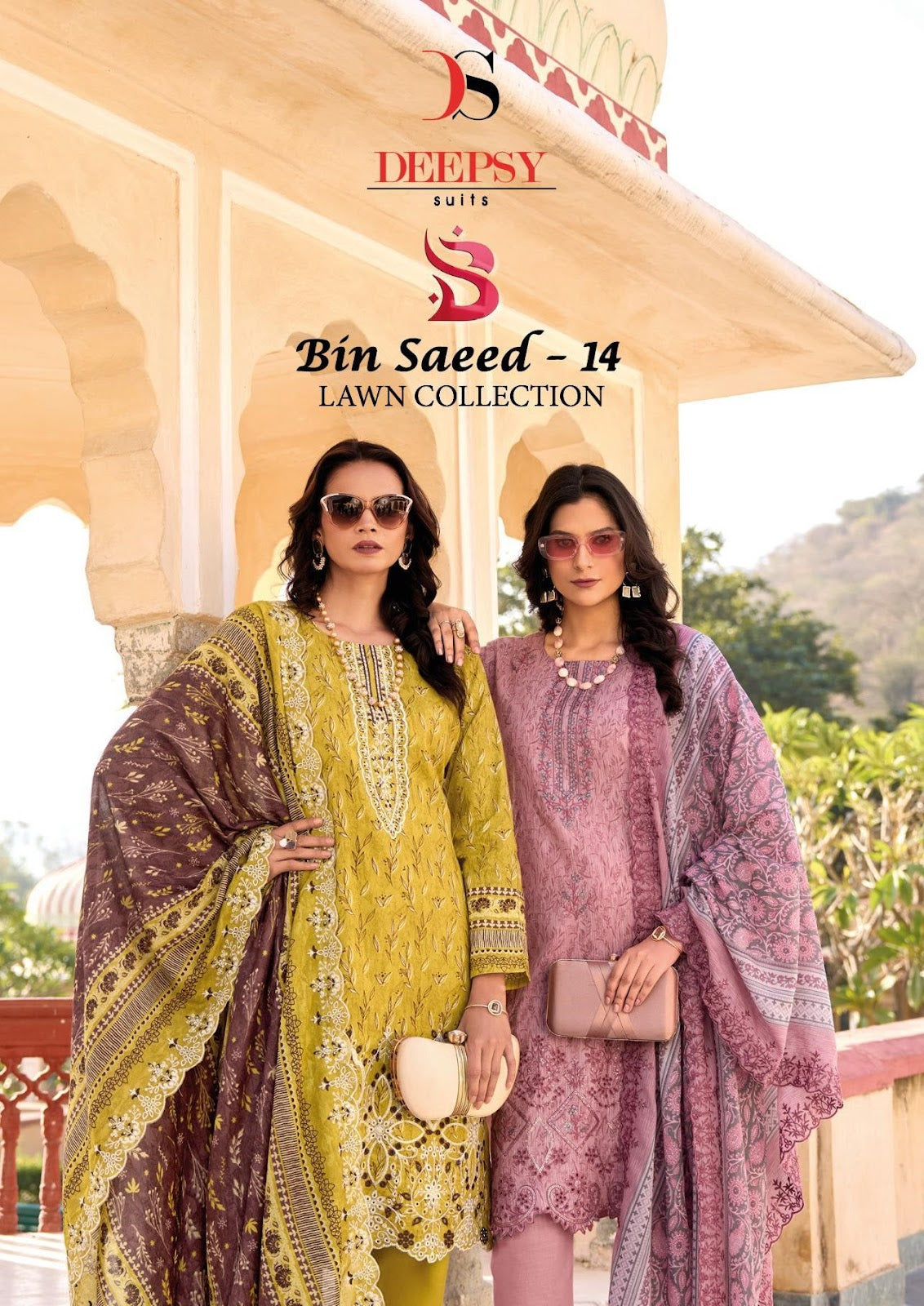 Bin Saeed 14 Lawn Collection Deepsy Cotton Karachi Salwar Suits Supplier Gujarat
