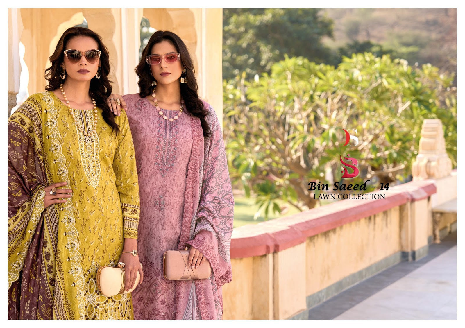 Bin Saeed 14 Lawn Collection Deepsy Cotton Karachi Salwar Suits Supplier Gujarat