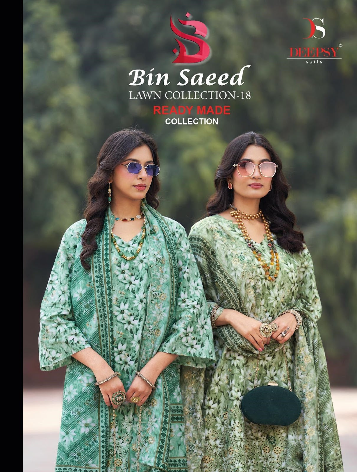 Bin Saeed 18 Lawn Collection Deepsy Cotton Karachi Readymade Suits Supplier India