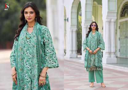 Bin Saeed 18 Lawn Collection Deepsy Cotton Karachi Readymade Suits Supplier India