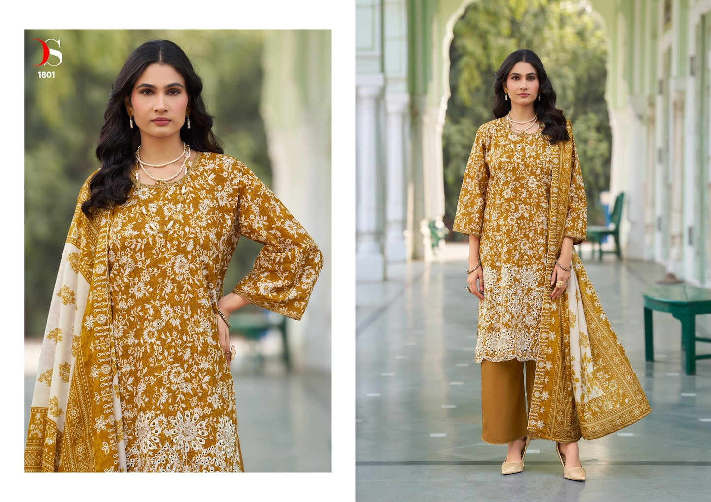 Bin Saeed 18 Lawn Collection Deepsy Cotton Karachi Readymade Suits Supplier India