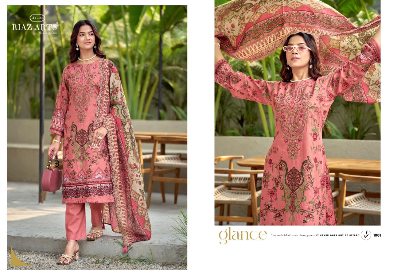 Bin Saeed 2104 Riaz Art Cotton Cambric Karachi Salwar Suits Supplier Gujarat