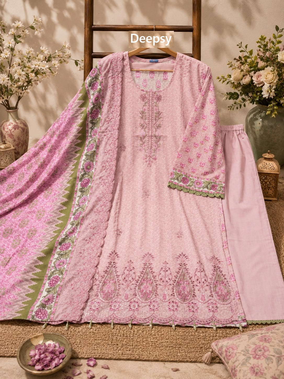 Bin Saeed 22 Lawn Collection Deepsy Cotton Pakistani Readymade Suits Supplier Gujarat
