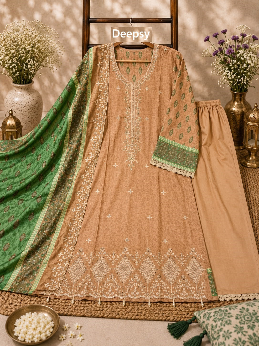 Bin Saeed 22 Lawn Collection Deepsy Cotton Pakistani Readymade Suits Supplier Gujarat